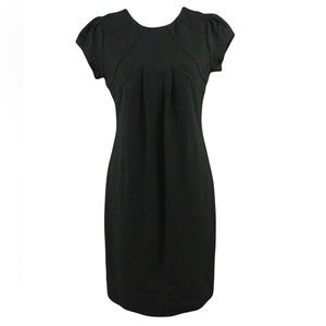 Anthropologie Black Button Back Shift Dress